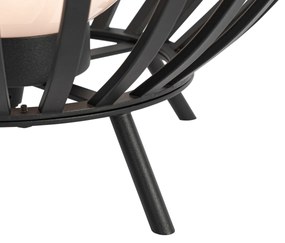 Дизайнерски подов аплик черен с опал 70 см - Angela