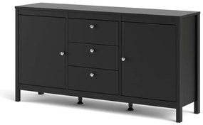 Черен нисък скрин 152x80 cm Madrid – Tvilum