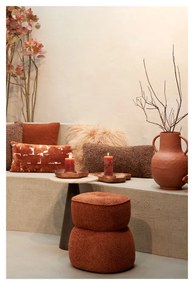 Оранжева табуретка от плат букле Leyla – Light &amp; Living