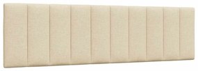 4019182 vidaXL Мека табла за легло Hanko, кремава, 180 см, плат