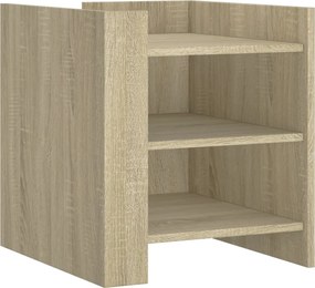 848292 vidaXL Нощно шкафче, сонома дъб, 45x50x50 см, инженерно дърво
