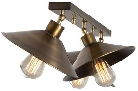 Осветително тяло за таван в бронзов цвят с метален абажур ø 24 cm Berceste – Opviq lights
