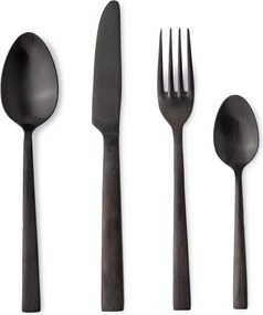 Черен прибори за хранене 16 бр. от неръждаема стомана за 4 души Hestia – Bizzotto