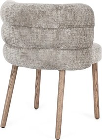 Сив тапициран трапезен стол Ilma – Bizzotto