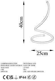 LED настолна лампа в златист цвят (височина 40 cm) Yay – Opviq lights