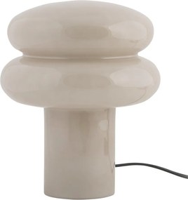 Бежова стъклена настолна лампа (височина 24 cm) Incesante – Leitmotiv