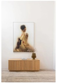 Маса за телевизор от масивен дъб в естествен цвят 133x52x45 cm Zuma – WOOOD