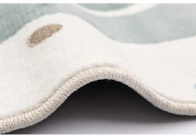 Детски килим в цвят слонова кост и зелено ø120 cm Joyful Mint – FD