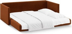 Теракотен кадифен сгъваем диван 209 cm Shannon – Cosmopolitan Design