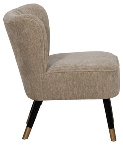 Бежово шенилово кресло Glam – Ixia