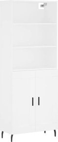 3189973 vidaXL Висок шкаф, бял, 69,5x34x180 см, инженерно дърво