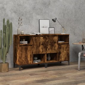3185732 vidaXL Сайдборд, 2бр, опушен дъб, 60x35x70 см, инженерно дърво