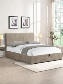 Тапицирано легло Denzel-каки-160x200-Lift-Storage