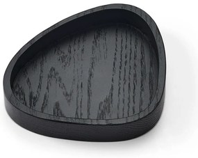 Черна декоративна дървена кутия за съхранение 14x12,5x3 cm Curve S – LIND DNA