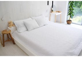 Бяло муселиново капитонирано покривало за легло 210x240 cm Plain Muslin – Butter Kings