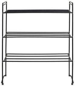 Черен метален стелаж за обувки Swansea – House Nordic