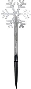 LED коледна външна украса – снежинка, 3xLED/2xAA, IP44, топла бяла