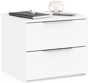Нощно шкафче Yurei 2 чекмеджета - Бяло