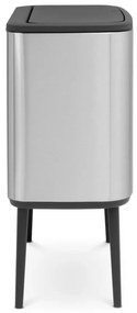 Кош за боклук Brabantia Bo Touch 651115, 11+23 л, Леко затваряне, Противоплъзгаща основа, Устойчив на пръстови отпечатъци, Матов Инокс