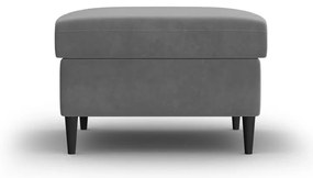 Светлосива кадифена табуретка Kyoto – Cosmopolitan Design