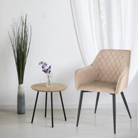 Стол за хранене от кадифе APIS Черен