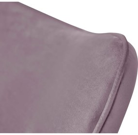 Кадифен фотьойл с табуретка лавандула Niko – Ropez