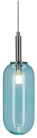 Синьо LED висящо осветително тяло със стъклен абажур ø 13 cm Fiuggi – Candellux Lighting