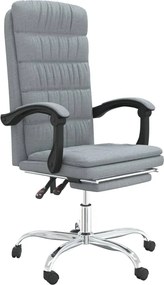 349647 vidaXL Наклоняем офис стол, светлосив, текстил