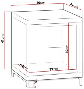 Нощно шкафче Mediolan-With foot