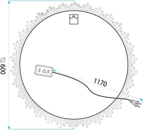 Огледало LED 60cm BL807