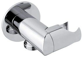 Месингова част за свързване към душ в лъскаво сребристо – Sapho