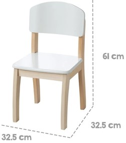 Бял детски стол – Roba