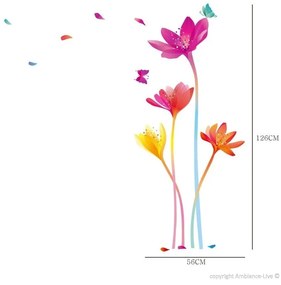 Комплект стикери с цветя на дъгата - Ambiance