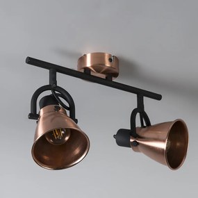 Класически плафон с две медни спота с възможност за накланяне - Jos
