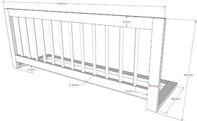 Бяла преграда за легло – Vipack
