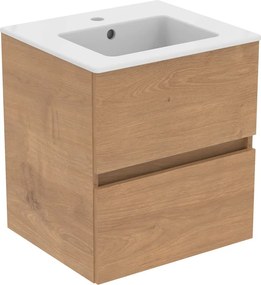 Стенен шкаф за мивка от декор от дъб в естествен цвят 50x55 cm Eurovit+ – Ideal Standard