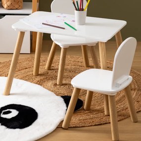 Комплект детска маса и столчета atmosphera Alex, MDF, Бор