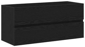 862545 vidaXL Шкаф за мивка, черен дъб, 100x38,5x45 см, инженерно дърво