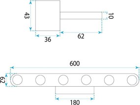 LED аплик за баня SWE055-W BLACK