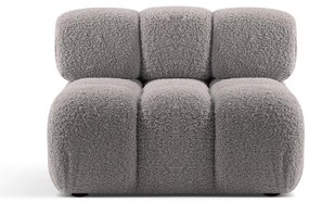 Светлосив модул за диван от букле (среден модул) Bellis – Micadoni Home