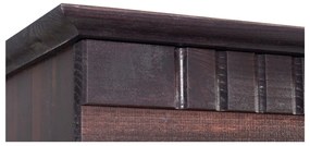 Тъмнокафява витрина от масивен бор 180x35 cm Lisa – Støraa