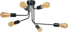 Плафон СКАЛА, черен, 6xE27