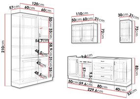 Кухненски състав Retroline III-Gkri-Fusiko