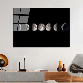 Картина върху стъкло 100x70 cm Moon Phases - Wallity