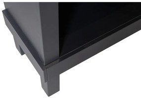 Черна библиотека от масивен бор 107x160x39 cm Bonk – WOOOD