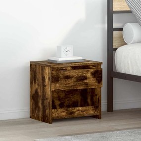 815129 vidaXL Нощно шкафче, опушен дъб, 40x30x39 см, инженерно дърво