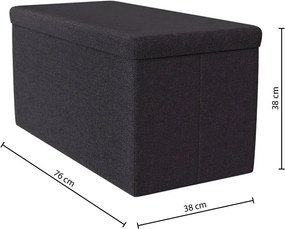 Двоен сгъваем пуф 5five Mix & Modul, 76 cm - Сив