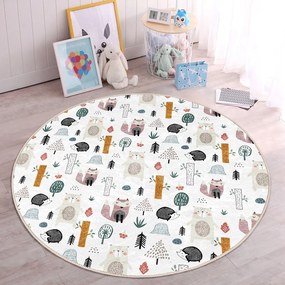 Бял детски килим ø 80 cm Comfort - Mila Home
