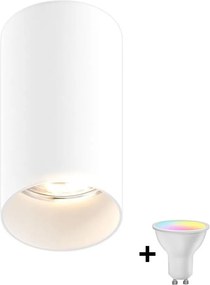Zuma Line 92679-N - LED RGBW с възможност за димиране, точково осветително тяло TUBA 1xGU10/4,8W/230V бяло + дистанционно управление
