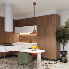 Оранжево висящо осветително тяло с метален абажур Vito – Sollux